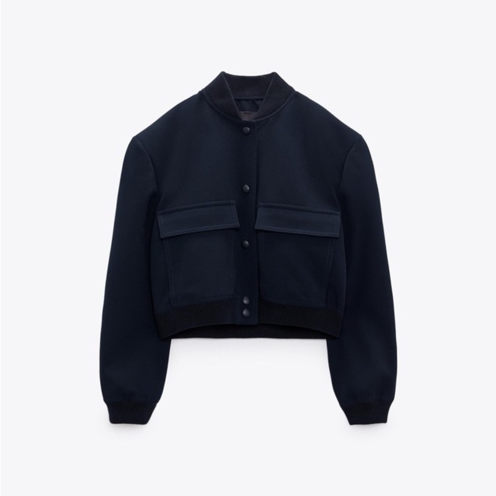 Zara Viral Navy Bomber new without tags (never worn)